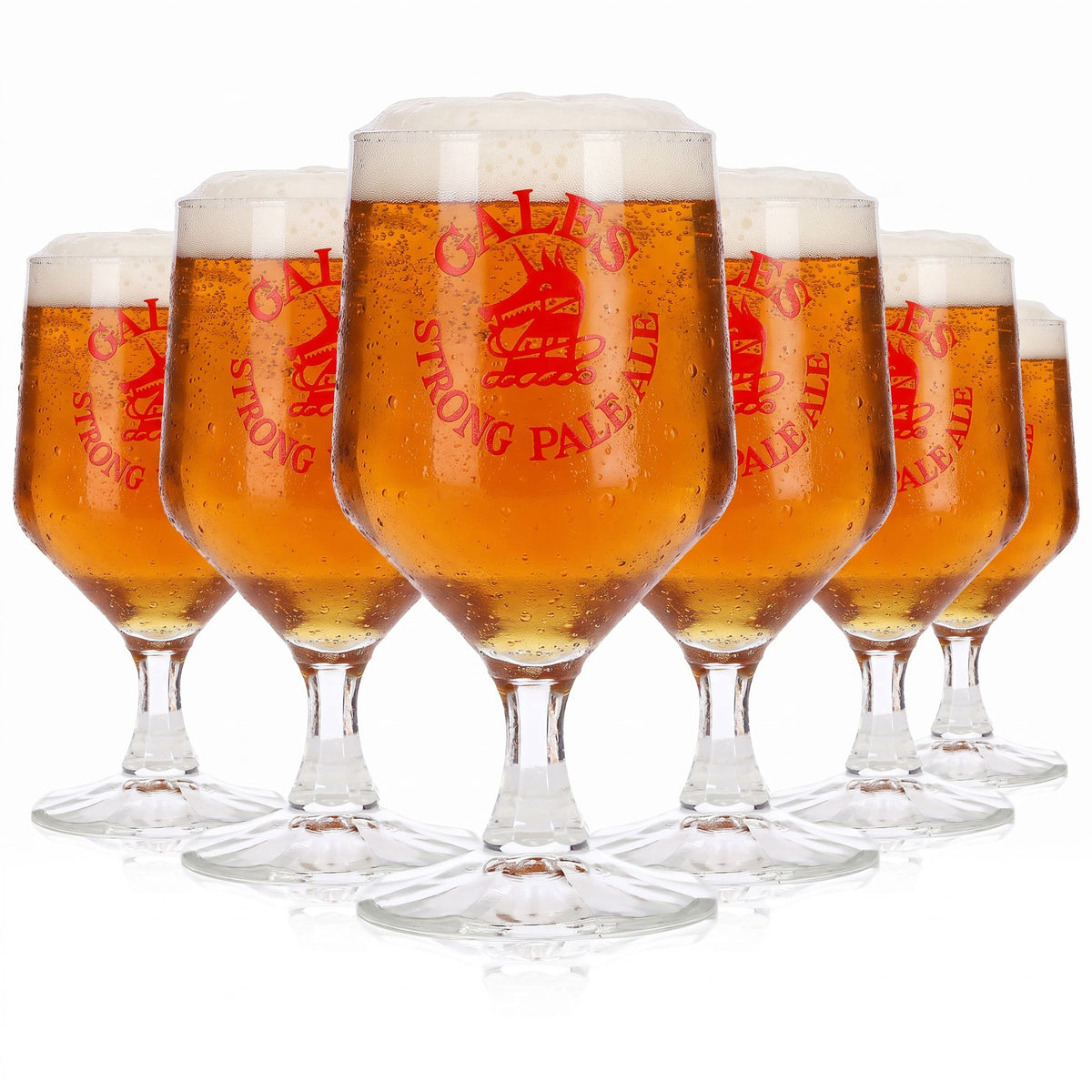 6 Gales Brewery Beer Glasses, 0.29 L, "Strong Pale Ale" (Set of 6)