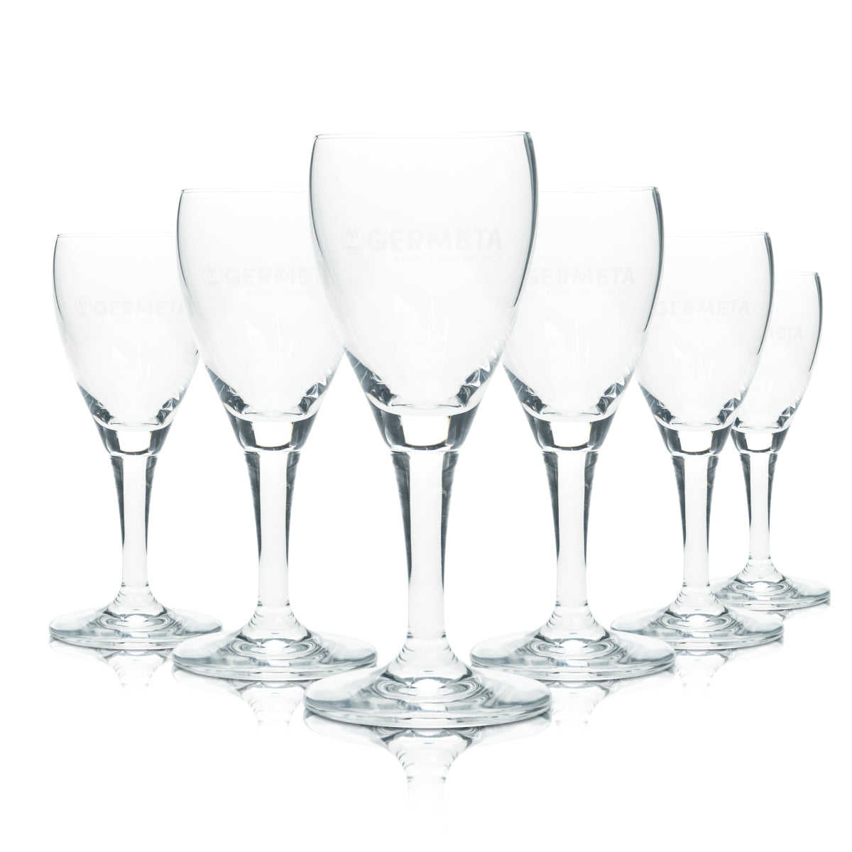 6x Germeta water glass 0.15 l tulip flute Arcadia glasses Mineral Quelle