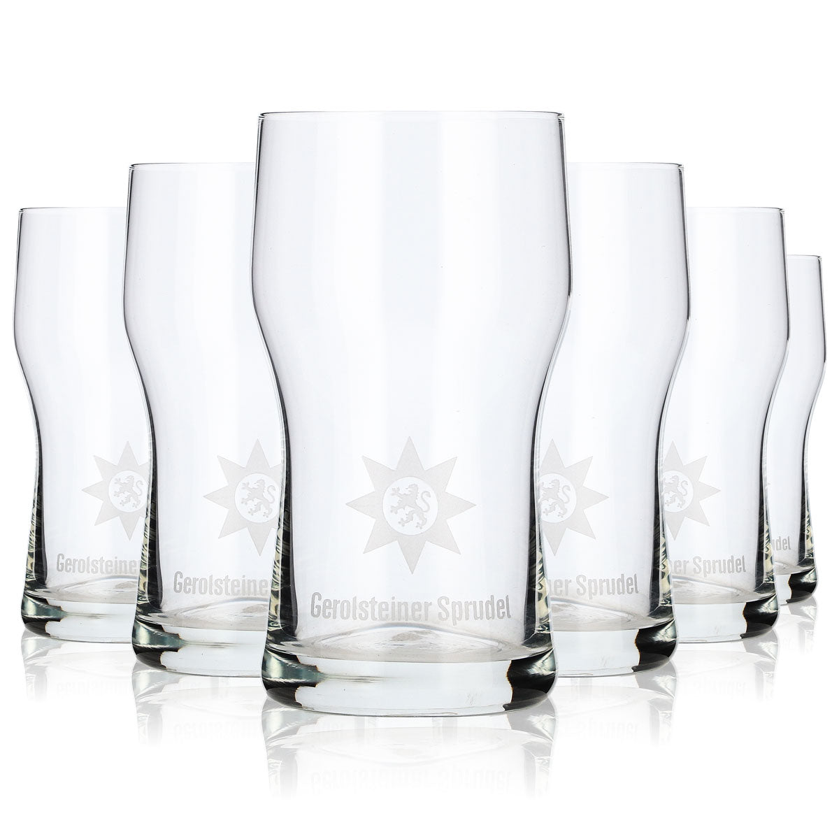 6x Gerolsteiner water glass drinking glass 0.17 l Eifel cup with logo at the bottom – View 5
