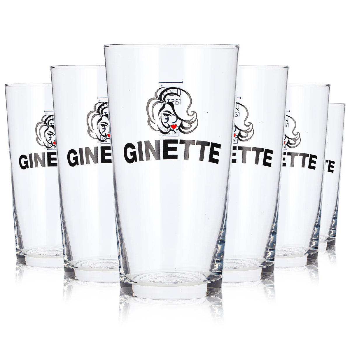 6 Ginette Beer Glasses, 0.25 L, Rastal Baku Beer Glasses, Willibecher (Set of 6)