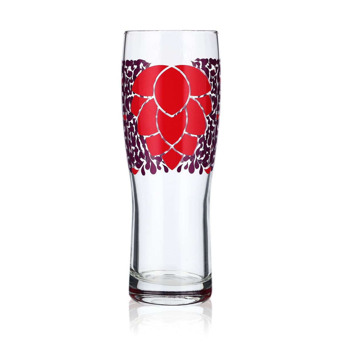 6x 0.5l beer glasses Long drink glass, colored Mug Purple Flower motif Logo – View 2