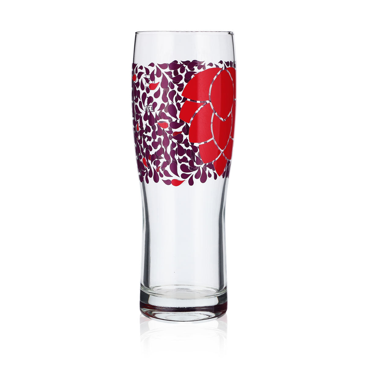 6x 0.5l beer glasses Long drink glass, colored Mug Purple Flower motif Logo – View 3
