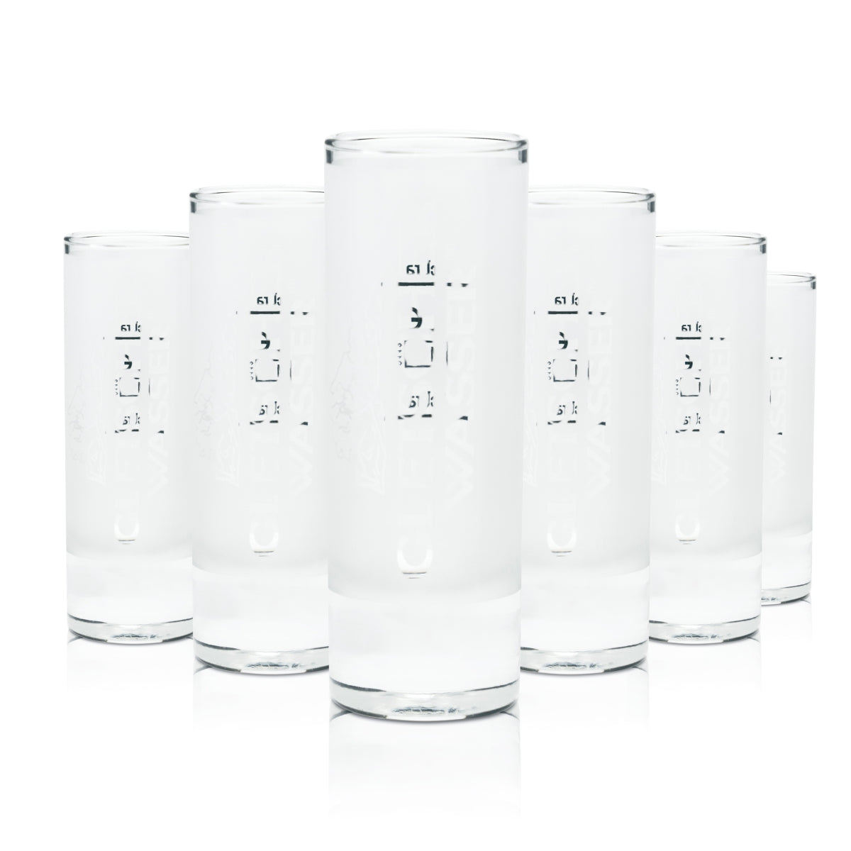 6x Glacier Water Liqueur Glass 4cl Shot Glass Frosted Glasses Bar