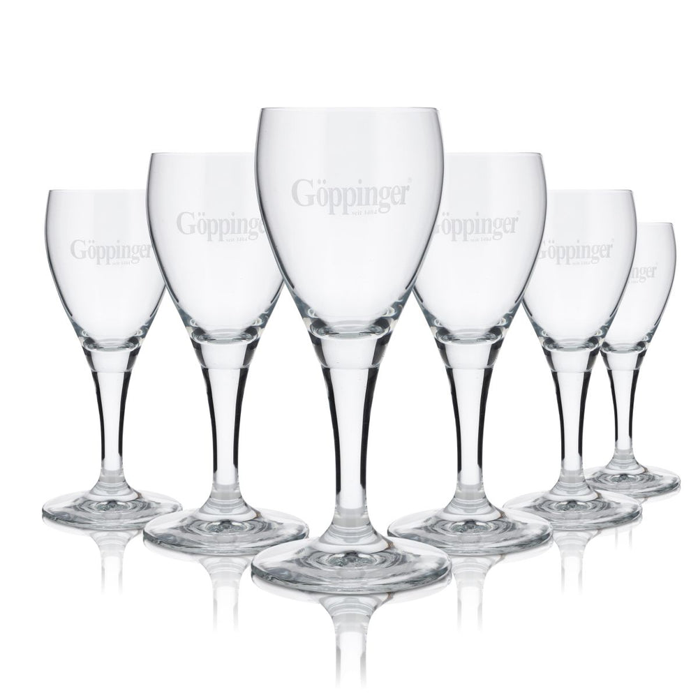 6x Göppinger glass 0.18l mineral water sparkling soda glasses set goblet glass Gastro