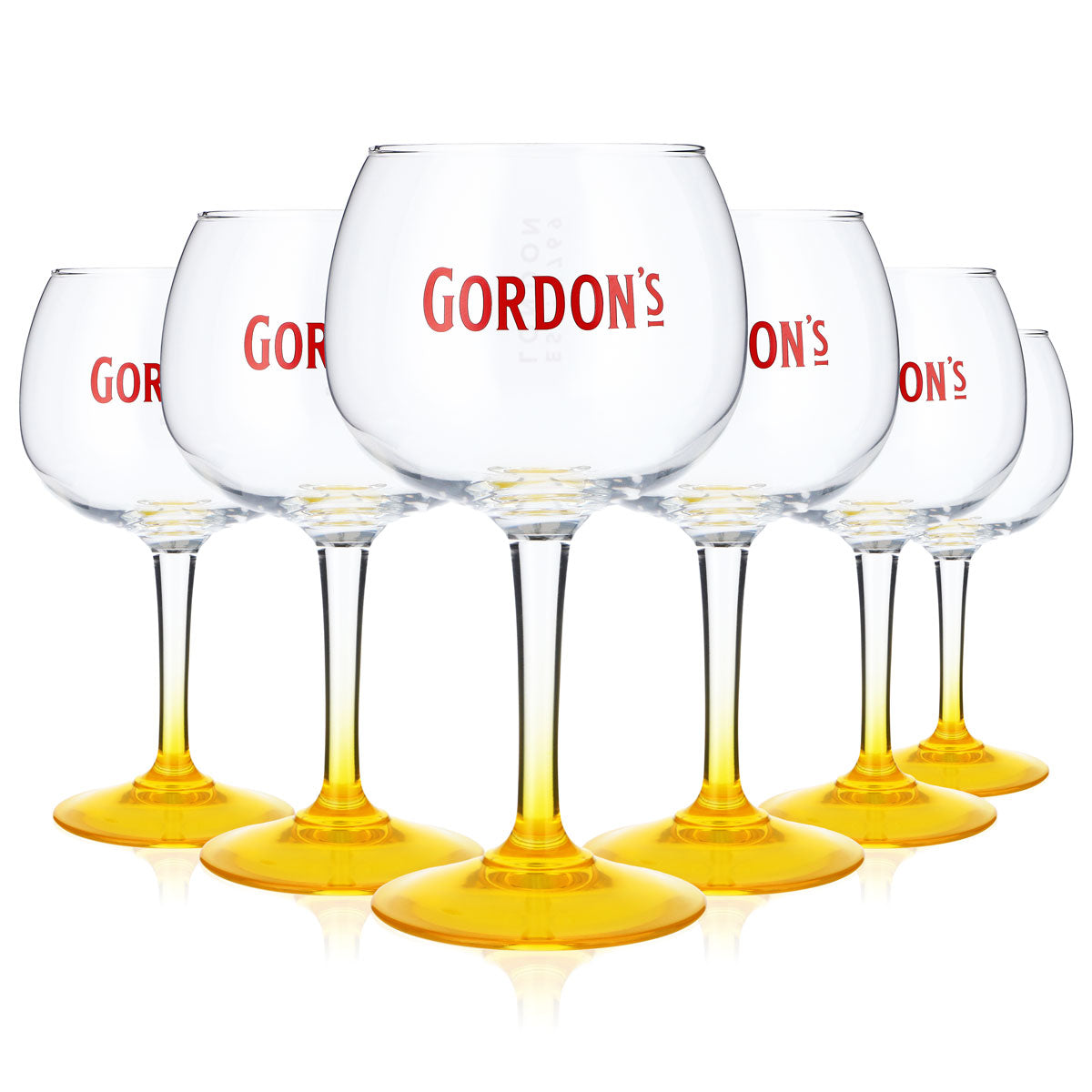 6x Gordon's Gin Glasses Balloon Glass 0.45l Gin Glasses Yellow – View 5