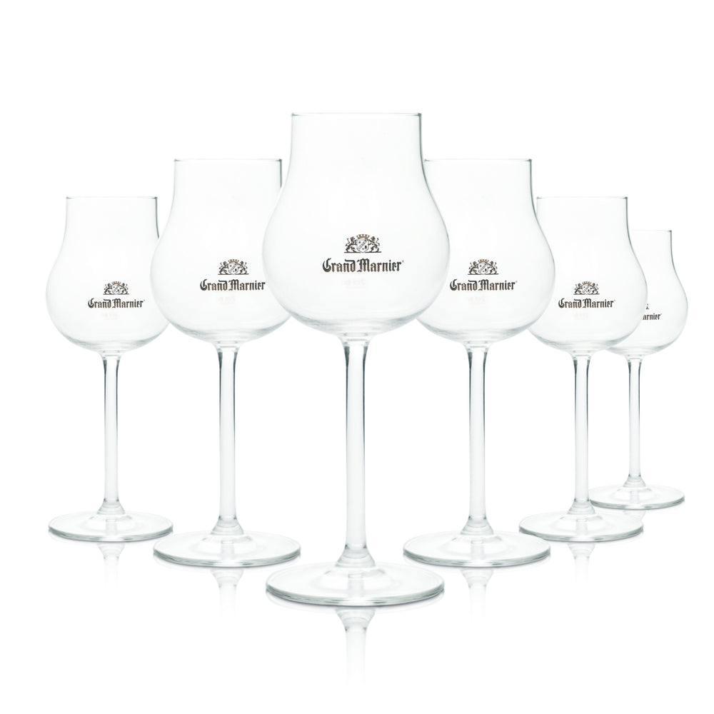 6x Grand Marnier Glass 0.25l Cognac Snifter Glasses Orange Liqueur Long Drink