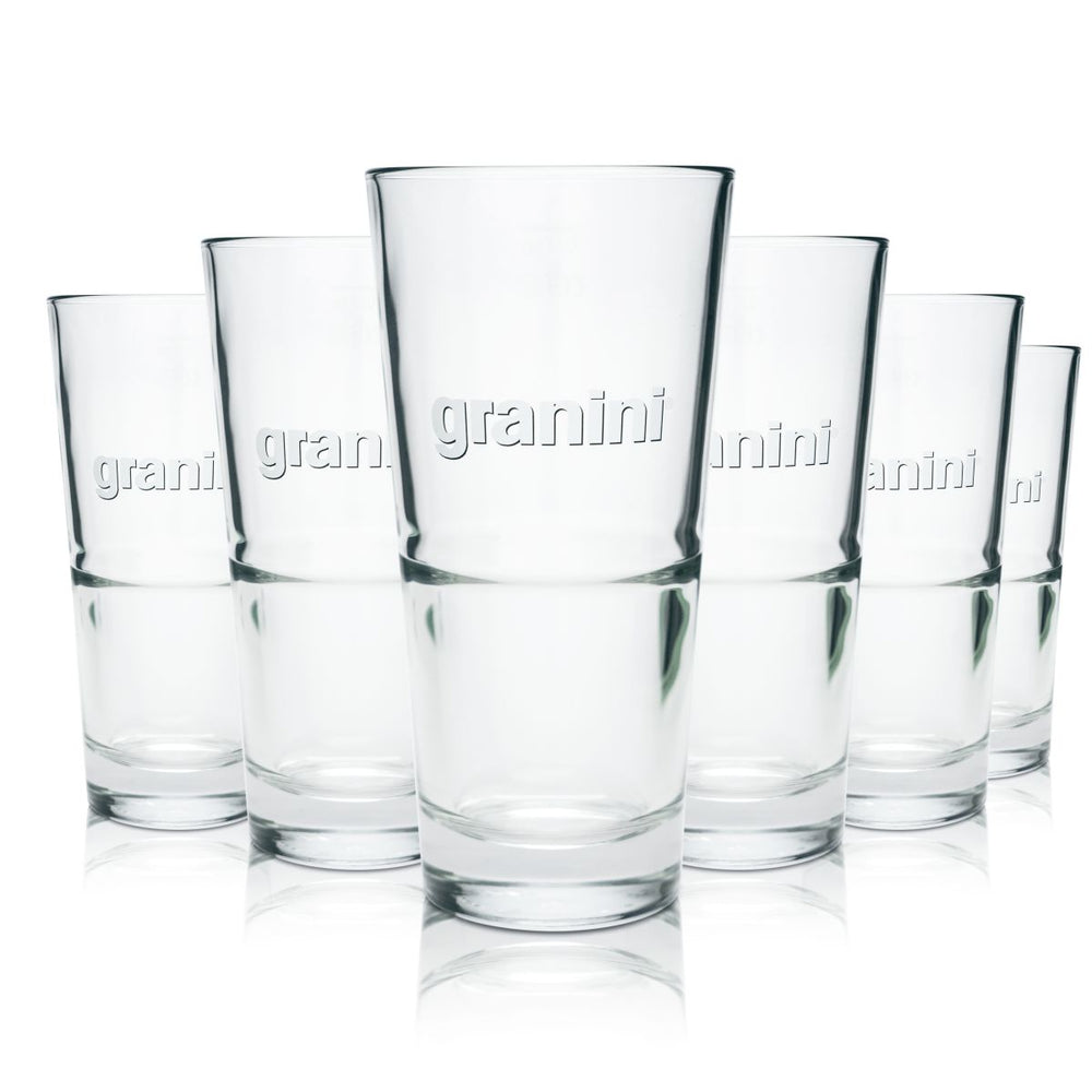 6x Granini glass 0.5l long drink glasses cocktail glasses drinking glasses V-shape calibrated