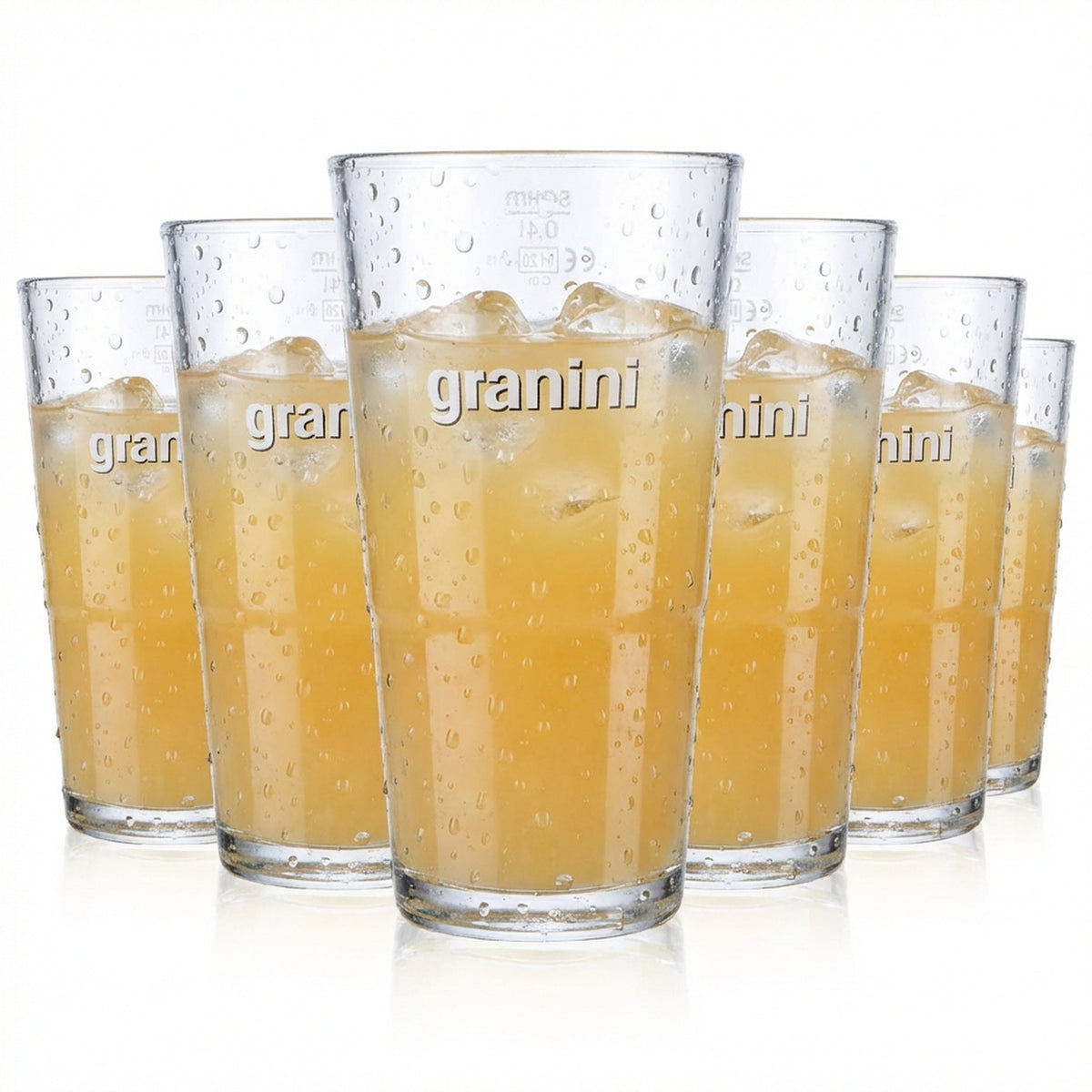 6x Granini juice glasses Juice glasses 0.4l cups Long drink glasses Rastal