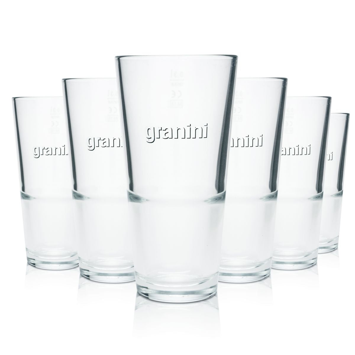 6x Granini drinking glass 0.3 l Willi cup Long drink glass Juice glasses Water glasses