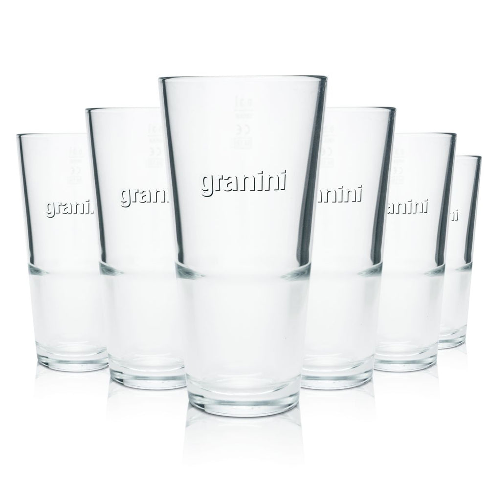 6x Granini drinking glass 0.3 l Willi cup Long drink glass Juice glasses Water glasses
