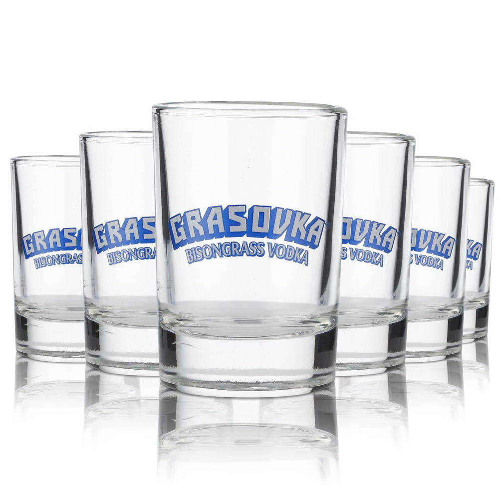 6x Grasovka glass 6cl shot glass shot glass short tumbler glasses set vodka liqueur