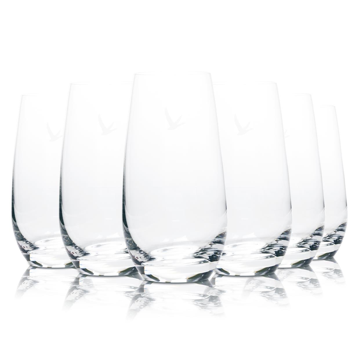 6x Grey Goose Highball Glass 0.4l Long Drink Glass Set Cocktail Premium Vodka