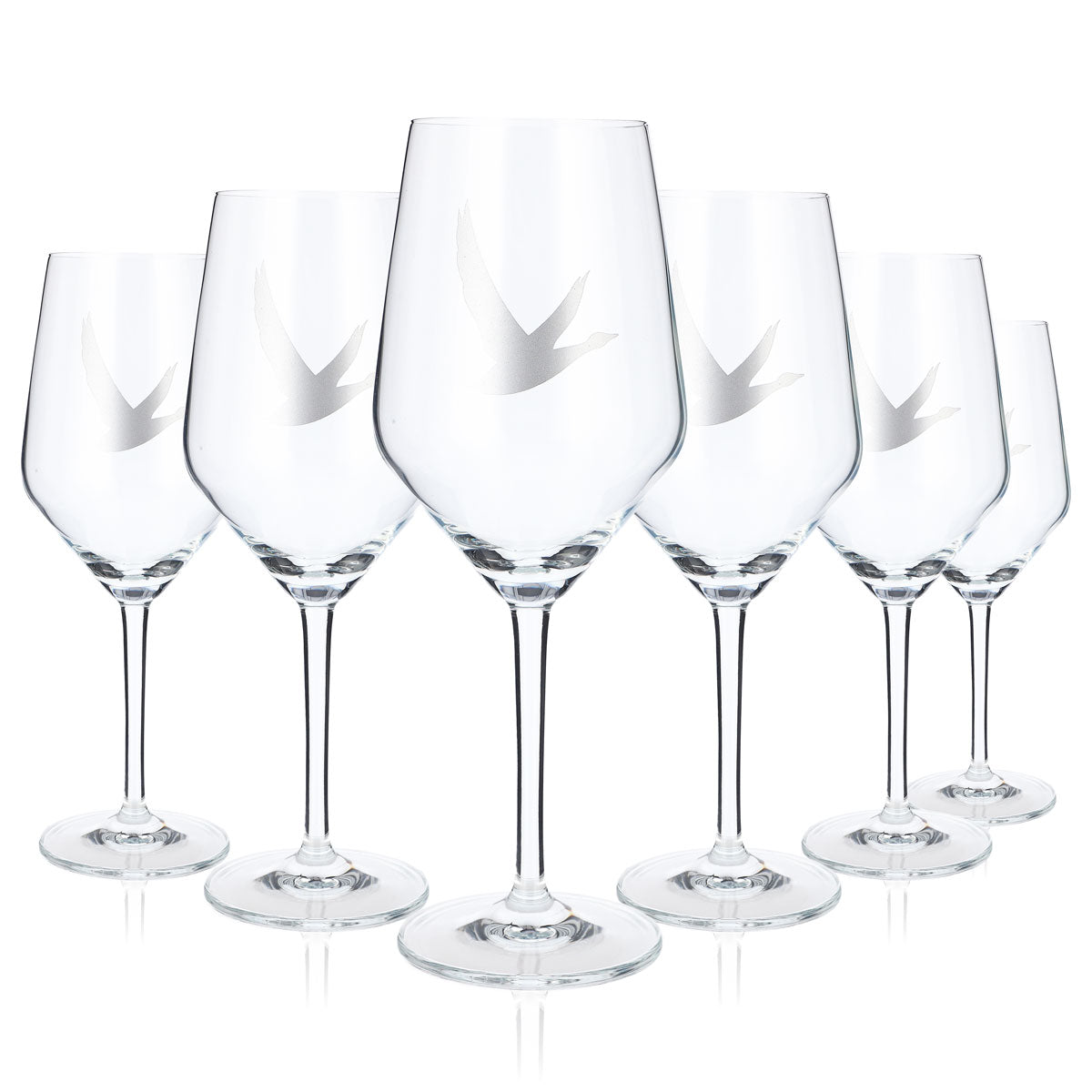 6x Grey Goose Vodka Glass Stemmed Glass 0.48l Wine Glass Silver Logo – View 5