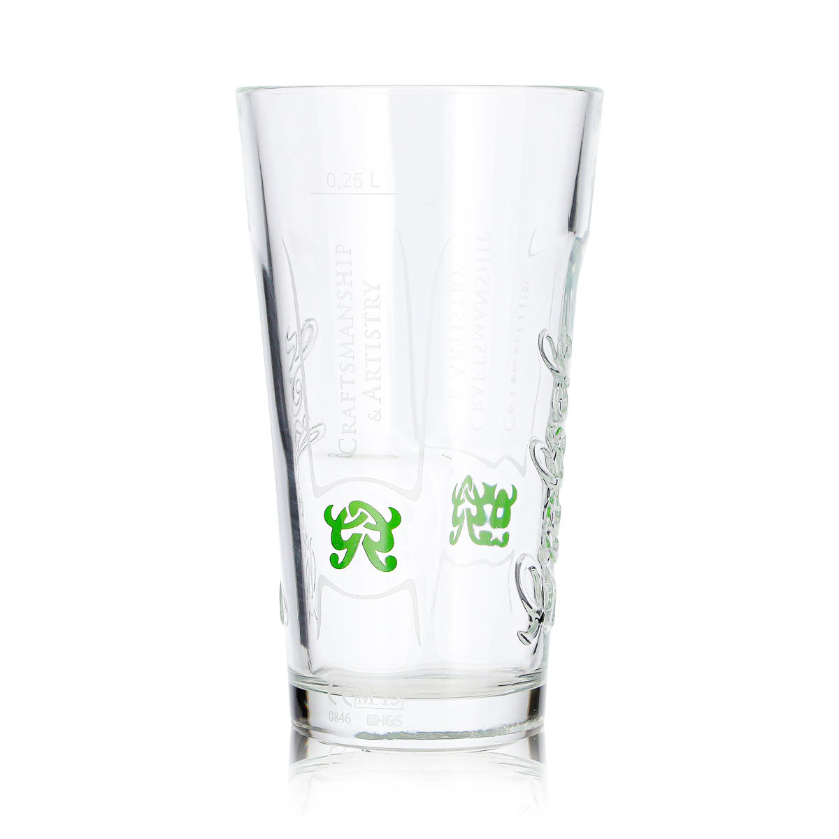 6 Grolsch Beer Glasses, 0.25 L, with "Craftsmanship & Artistry" Logo in Relief – View 5