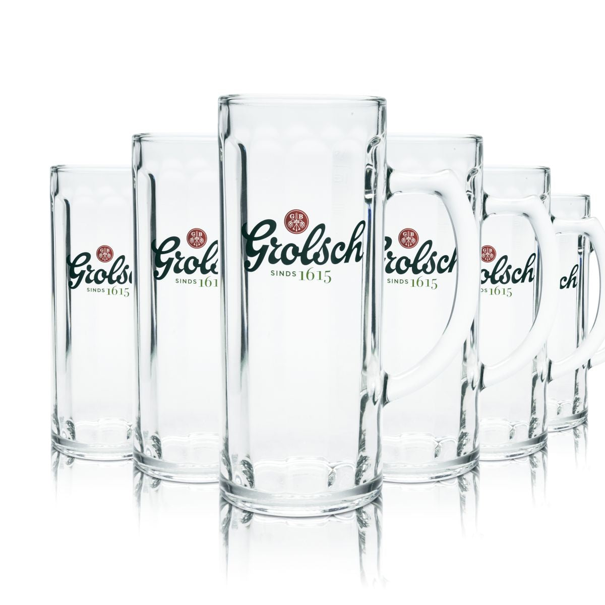 6x Grolsch beer glass 0,5l beer mug mug glasses set brewery Netherlands