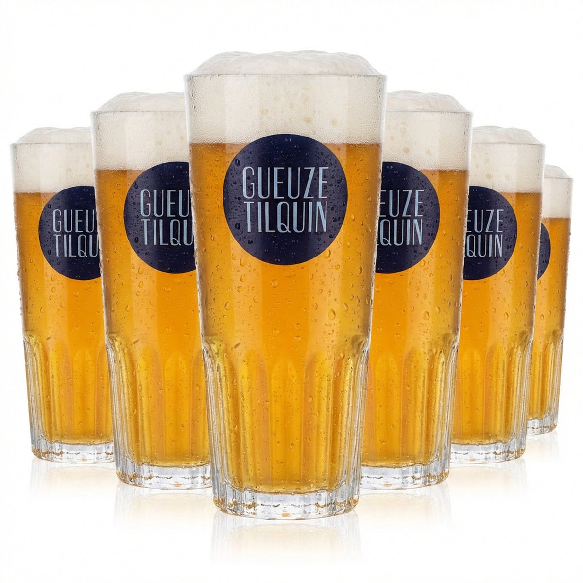 6x Gueuze beer glass 0.25l mug Belgian beer glasses Beer glass "Tilquin"