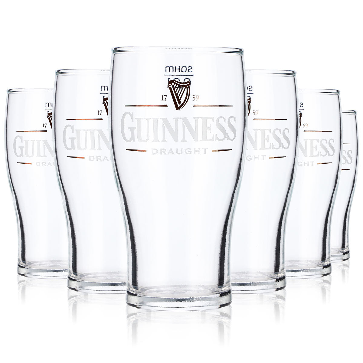 6x Guinness beer glass Beer glasses Glass Tulip 0.2l old logo – View 4