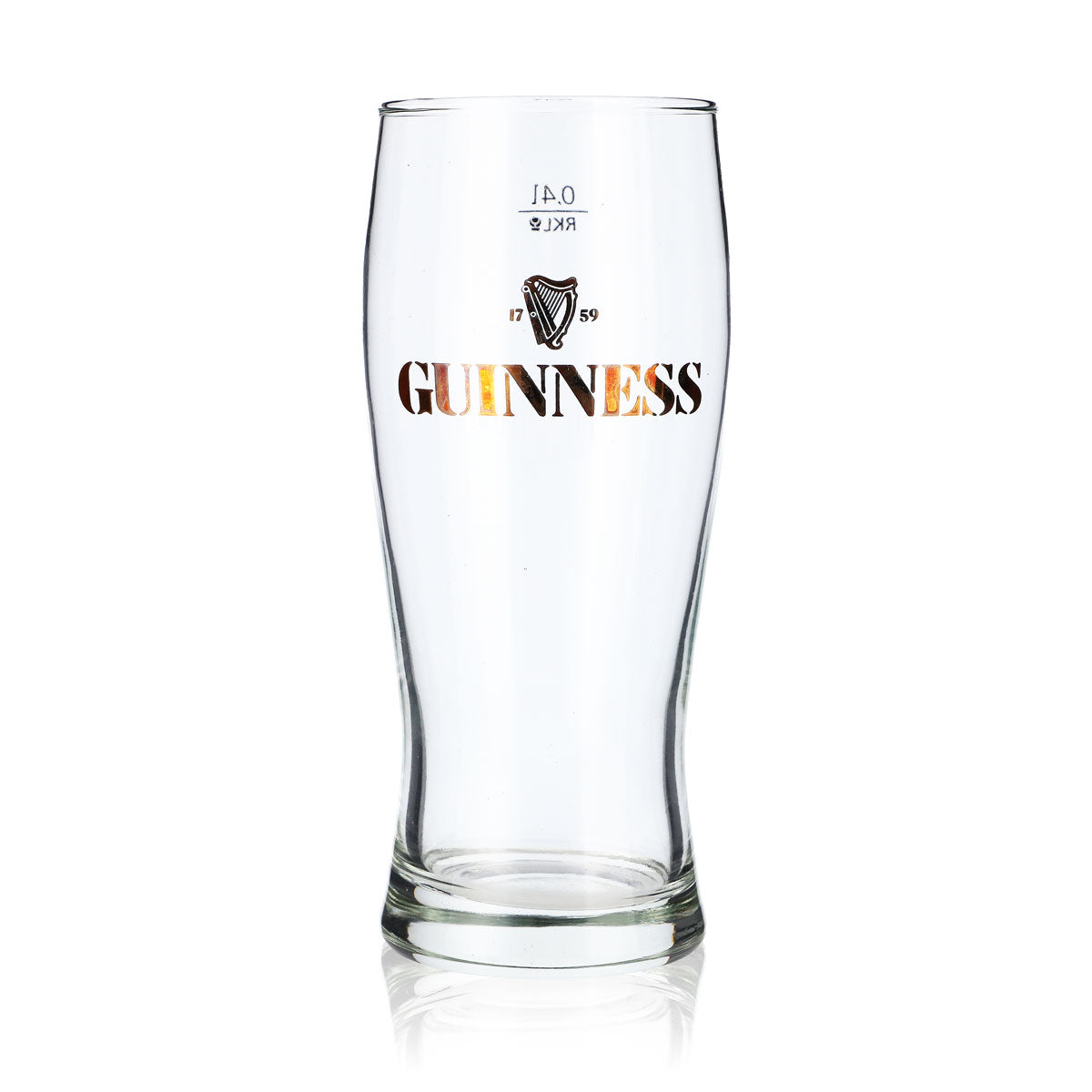 6x Guinness Beer Glass Ideal Mug Glasses 0.4l Gold Etched Logo – View 2
