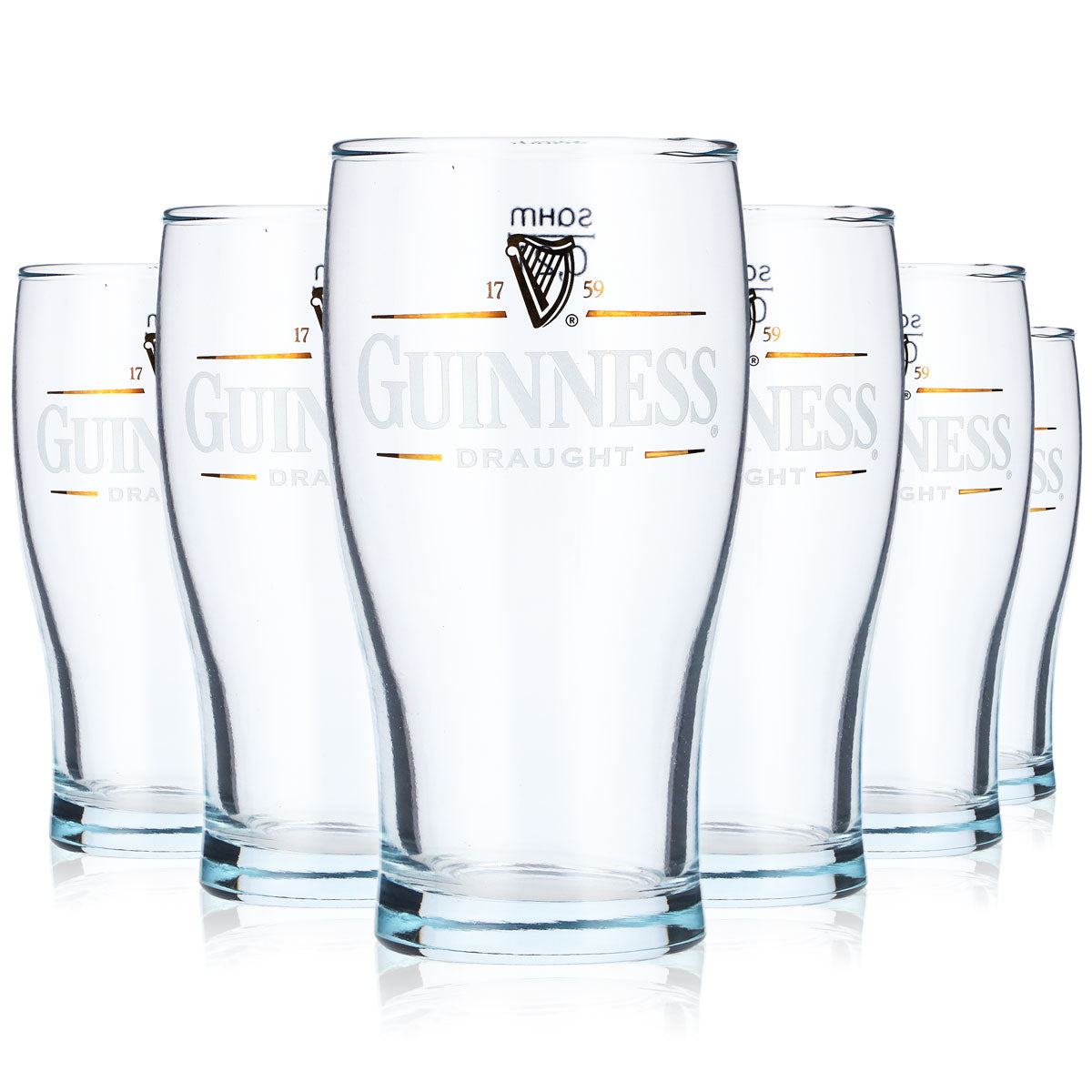 6x Guinness beer glass 0.2l glasses beer glasses mugs Irish "Draught" Sahm – View 5