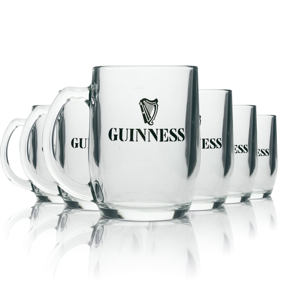6x Guinness beer glass with handle, 400 ml, sahm