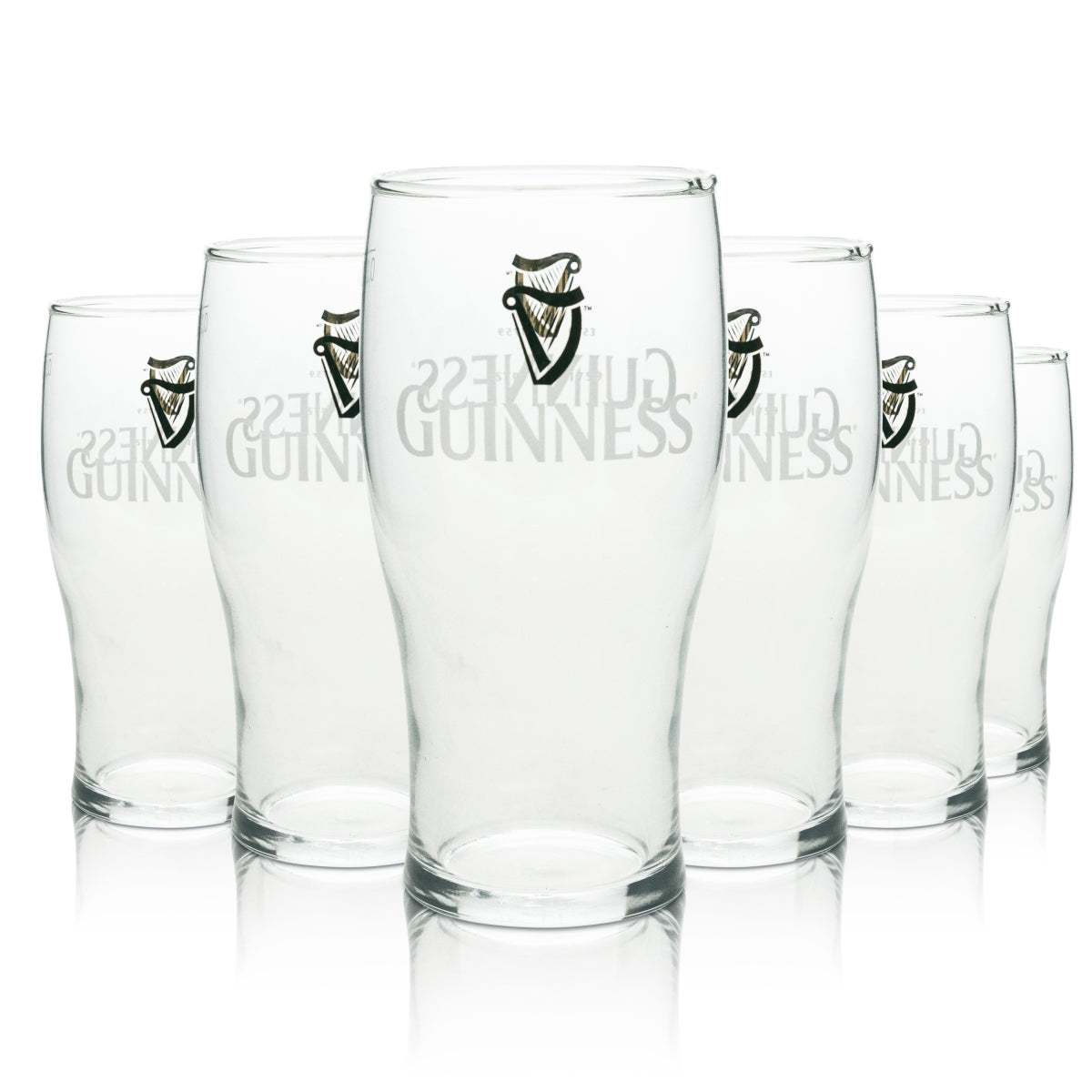 6x Guinness beer glass long drink 0.33l