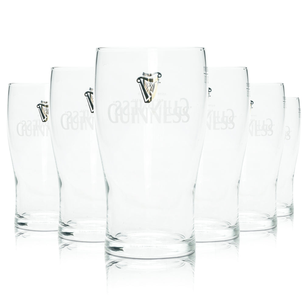 6x Guinness beer glasses 0.3l mug glasses trophy glasses pint glasses original set