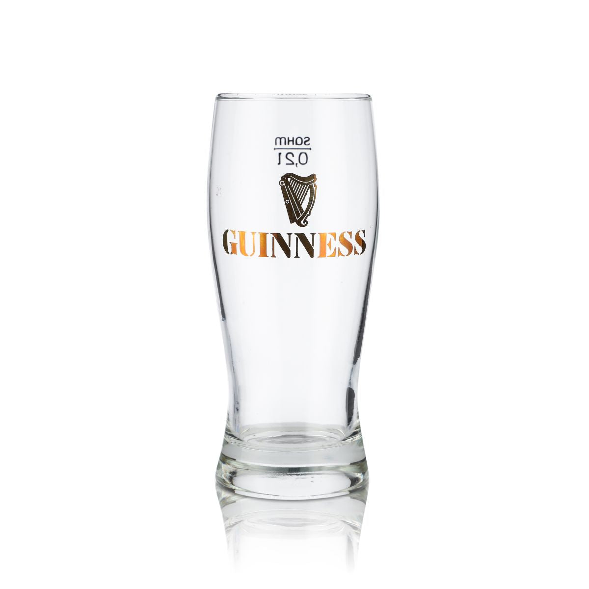 6x Guinness Glass 0.2l Irish Beer Mug Glass Set Gold Logo Brewery UK – View 2