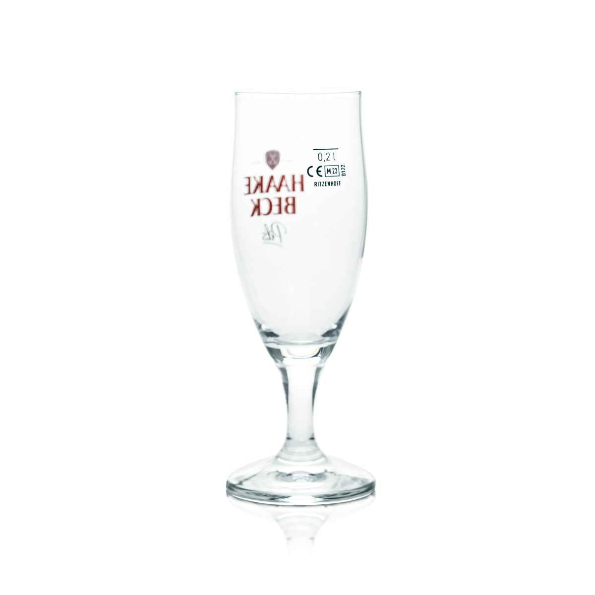 6x Haake Beck Glass 0.2l Pils Tulip Draft Beer Glasses Brewery Gastro Calibrated – View 3