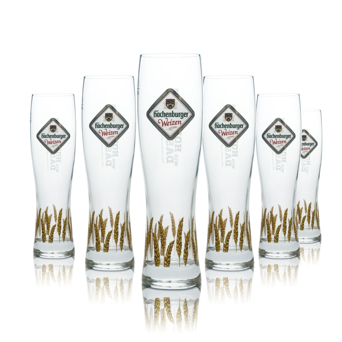 6x Hachenburger beer glass 0.3l wheat beer yeast trophy glasses, catering bar