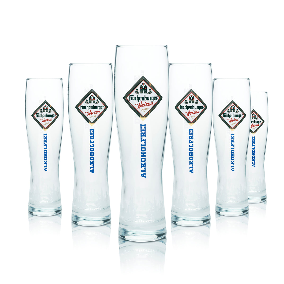 6x Hachenburger Beer Glass 0.5l Wheat Beer Yeast Glasses Non-Alcoholic Catering – View 6