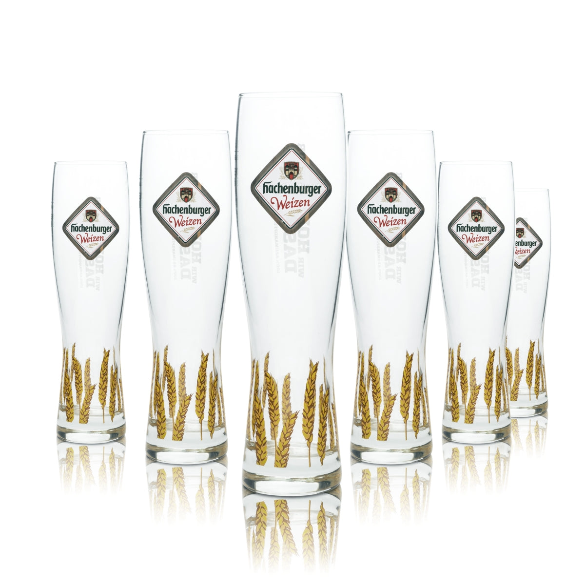 6x Hachenburger beer glass 0.5l wheat beer yeast trophy glasses, catering bar