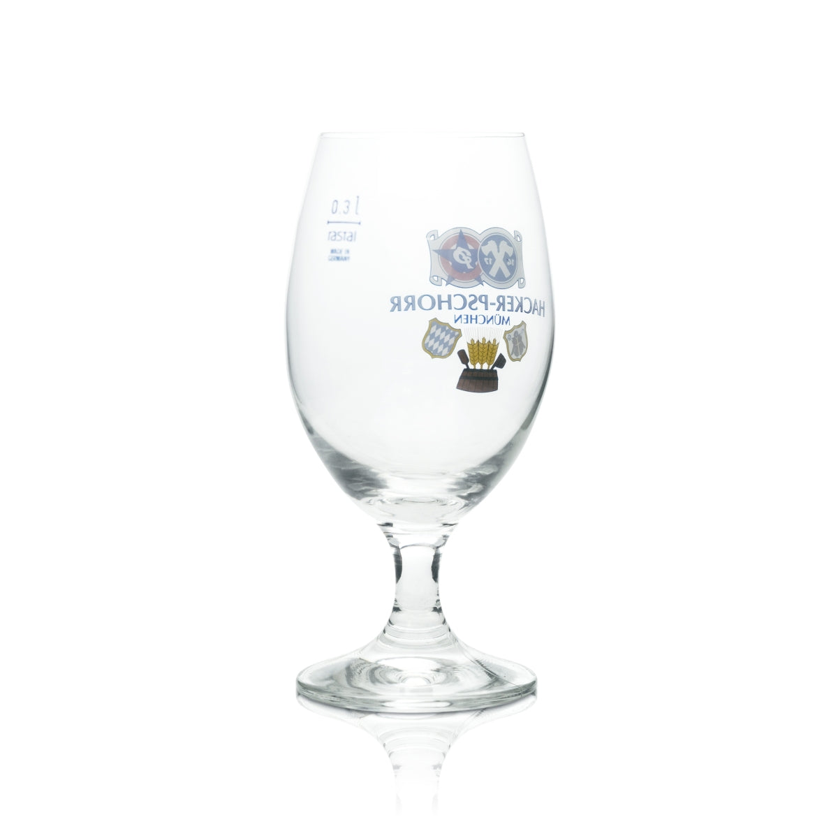 6x Hacker Pschorr Beer Glass 0.4l Tulip Rastal Light Glasses Trophy Stem Brewery Bavaria – View 4
