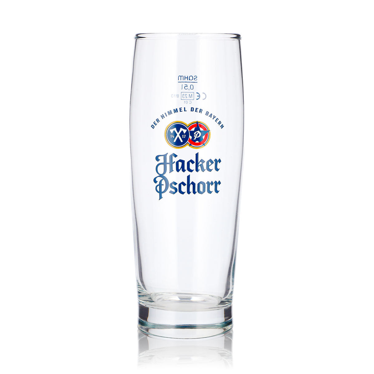 6x Hacker Pschorr Beer Glasses, 0.5 L, Willi Mug, Blue Logo, Sahm Seidel (Set of 6) – View 2