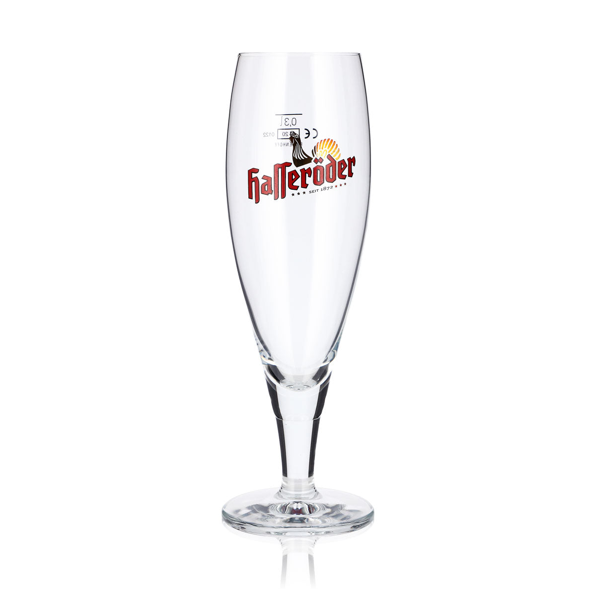 6 Hasseröder Beer Glasses, 0.3 L, "Golden Rooster" Ritzenhoff Tulip-Shaped Glasses – View 2