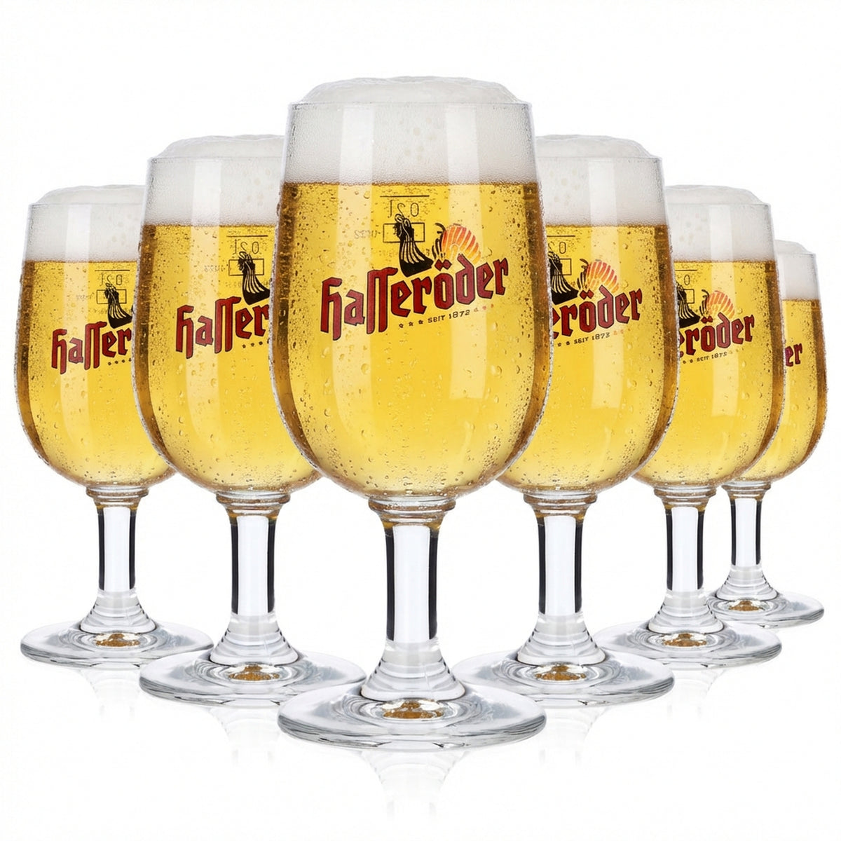 6x Hasseröder beer glasses 0.2l goblet glasses Ritzenhoff