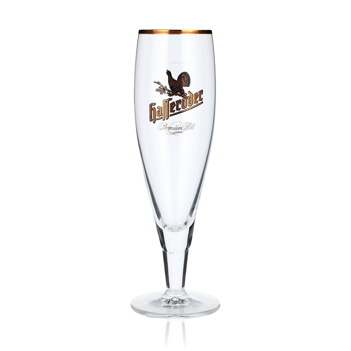 6x Hasseröder beer glass trophy glasses 0.2l gold rim Alegro trophy long Ritzenhoff – View 2