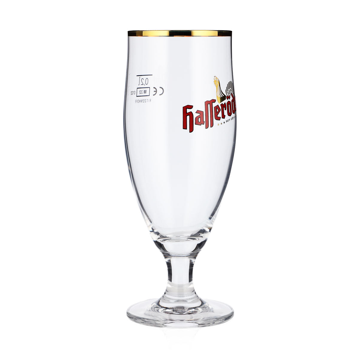 6x Hasseröder beer glasses Beer glasses 0.2 l Goblet glasses, bulbous, gold rim – View 3