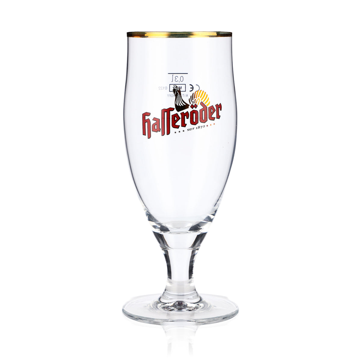 6x Hasseröder beer glasses Glass beer glasses 0.3 l Goblet Gold rim Ritzenhoff – View 3