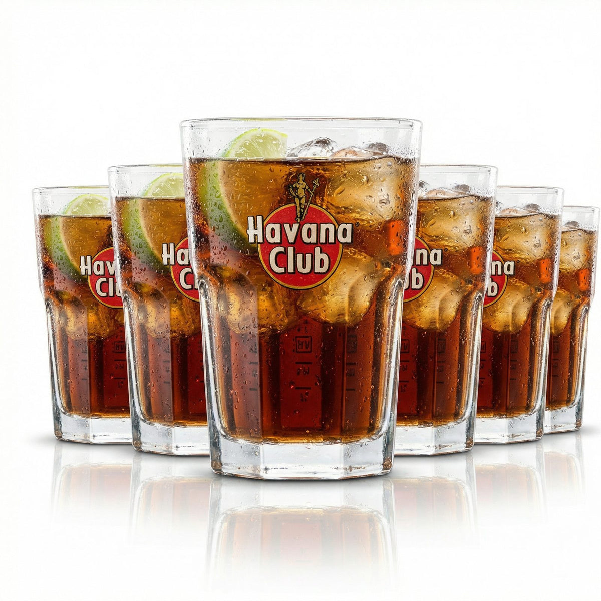 6x Havana Club 0.34 l long drink glass – Cuba Libre cocktail set with calibration mark – View 2