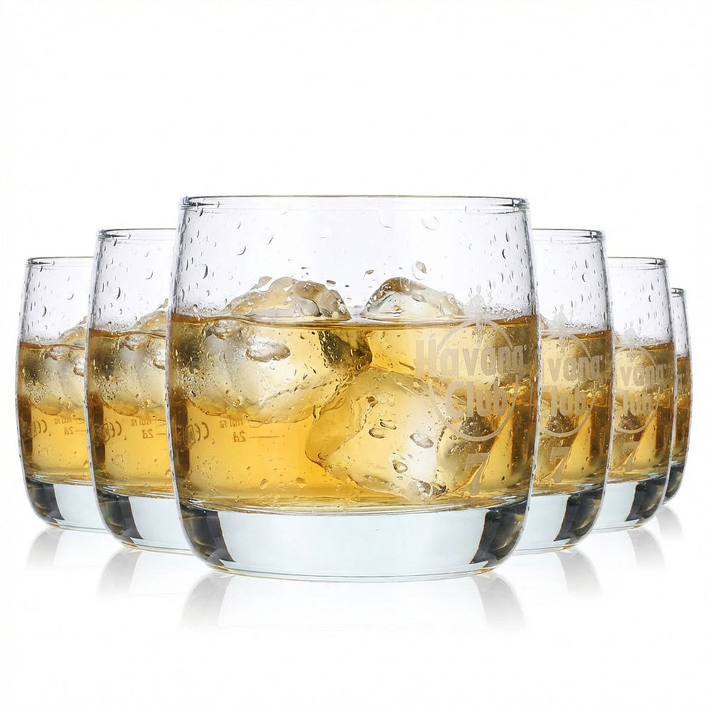 6x Havana Rum Glasses Rum Glasses Bulbous Tumblers 310ml Club 7
