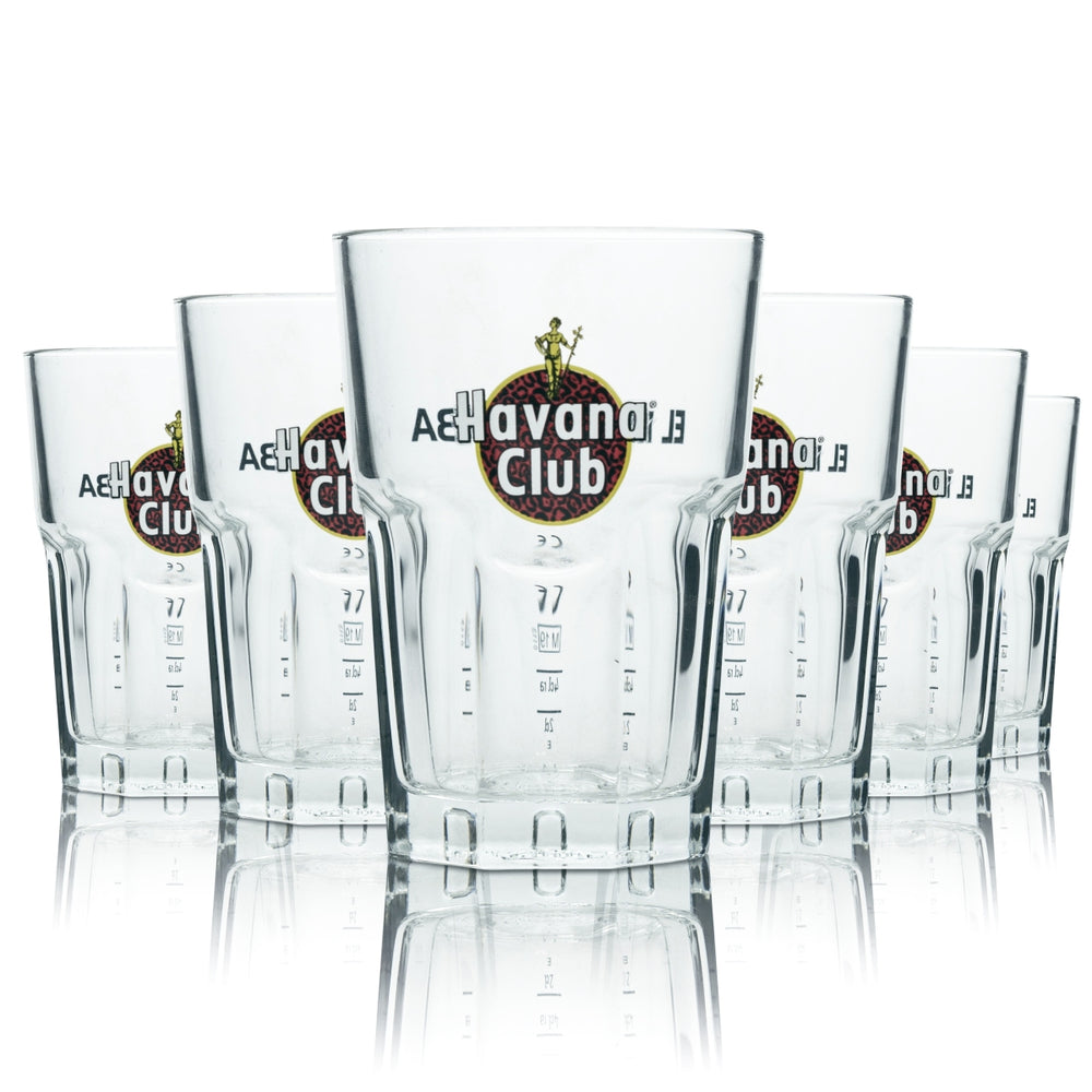 6x Havana Tiger Glass 0.34l Limited Special Edition Long Drink Tumbler Glass Set Red