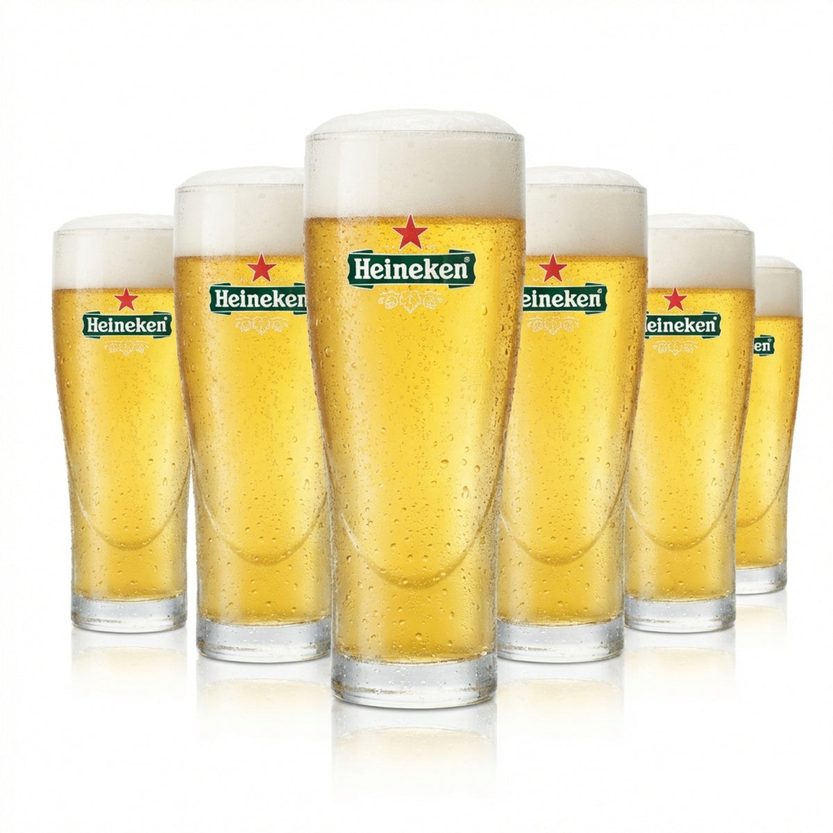 6x Heineken beer glass 0.25l cup trophy glasses for restaurants, bars, pubs, Willi Beer