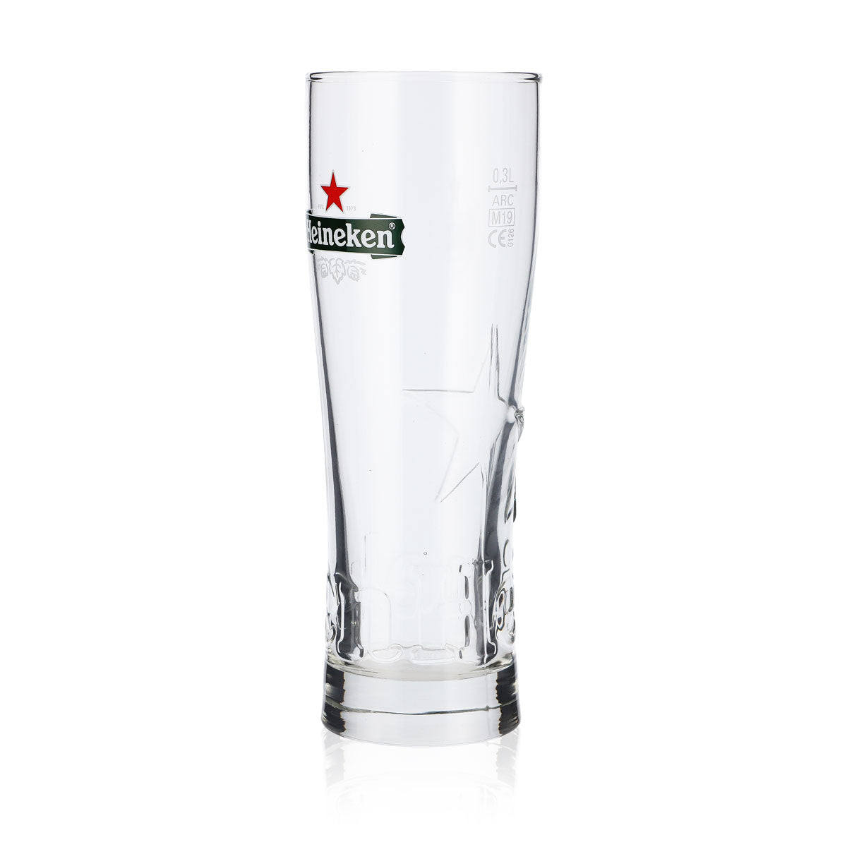 6x Heineken Beer Glass 0.3l "Star" Glasses Beer Glasses Relief Mug/Cup ARC – View 6