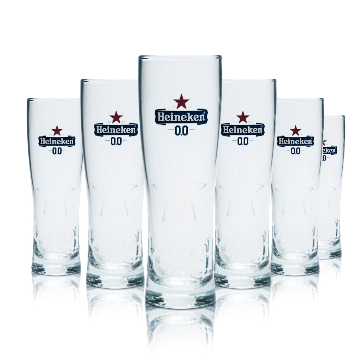 6x Heineken Glass 0.25l Beer Mug Cup Contour Glasses 0.0 Calibrated Gastro Beer – View 6