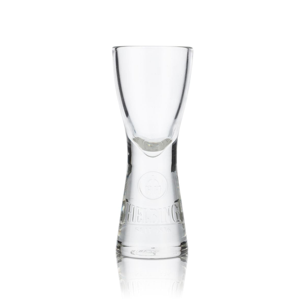 6x Helbing Kümmel Stamper Shot Glass Short Shot Glass Designer Glass Hamburg – View 3