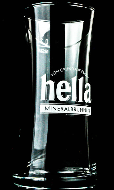 6x Hella water glass drinking cups, 0.2 l, white lettering – View 2