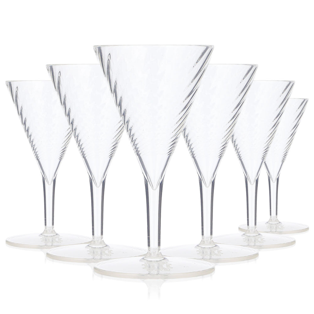 6x Hendricks Gin Glasses, 0.05 L, Tiny Martini Glasses, Plastic, Copa Tonic (Set of 6)
