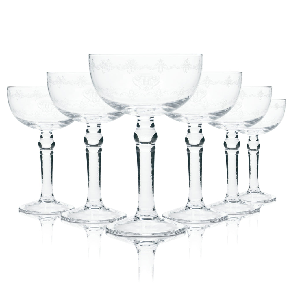 6x Hendricks Gin Glass 0.2l Goblet Cup Design Glasses Tonic Long Drink Cocktail