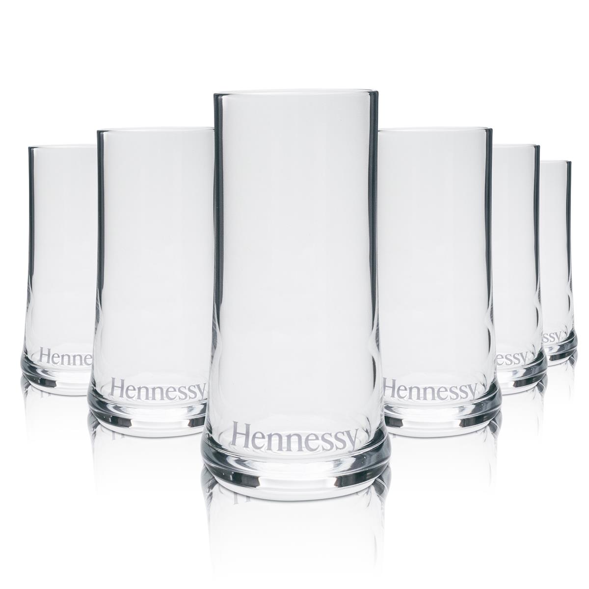 6x Hennessy Glass 0.3l Cognac Long Drink Cocktail Glasses Maison Whiskey Gastro