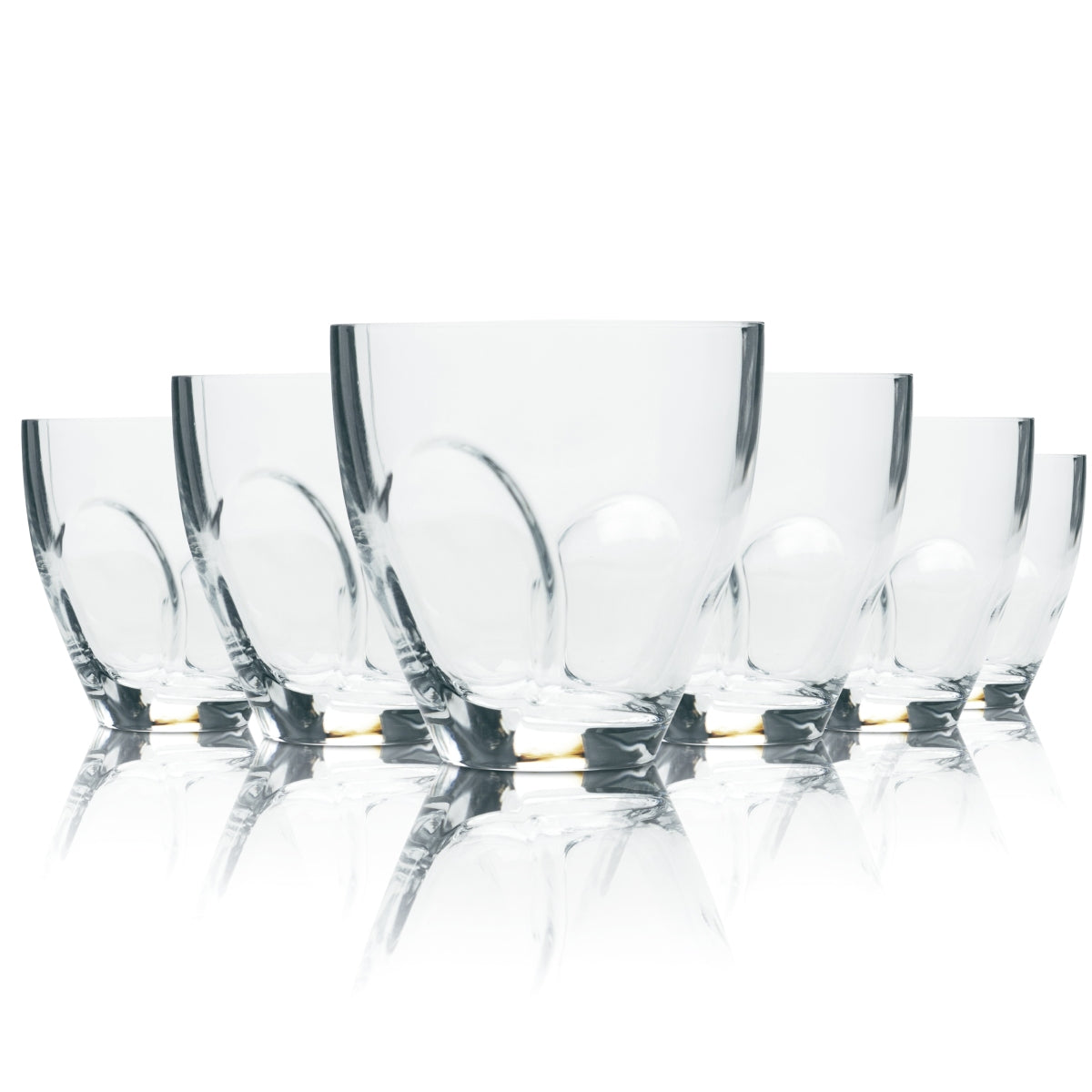 6x Hennessy XO Fine Cognac Glass 0.2l Tumbler Recessed Handle Glasses Relief Whiskey